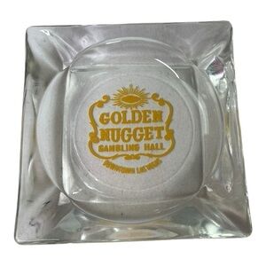 Vintage Golden Nugget Casino & Hotel Las Vegas, Nevada Glass Ash Tray